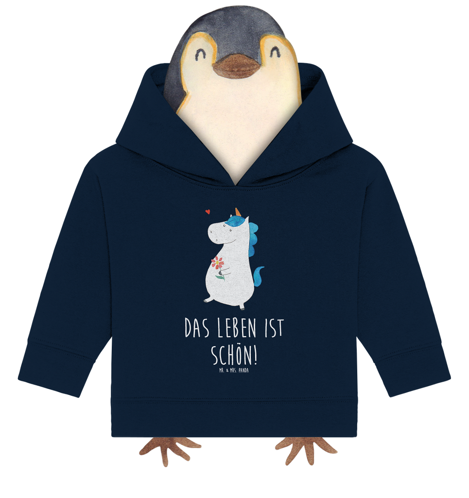 Organic Baby Hoodie Einhorn Spaziergang Baby Kapuzenshirt, Baby Kapuzensweatshirt, Baby Hoodie, Baby Pullover, Einhorn, Einhörner, Einhorn Deko, Pegasus, Unicorn, Glitzer, Blumen, Spaziergang, Motivation, Gute Laune, Freude, Freundin, Mutter, Schwester
