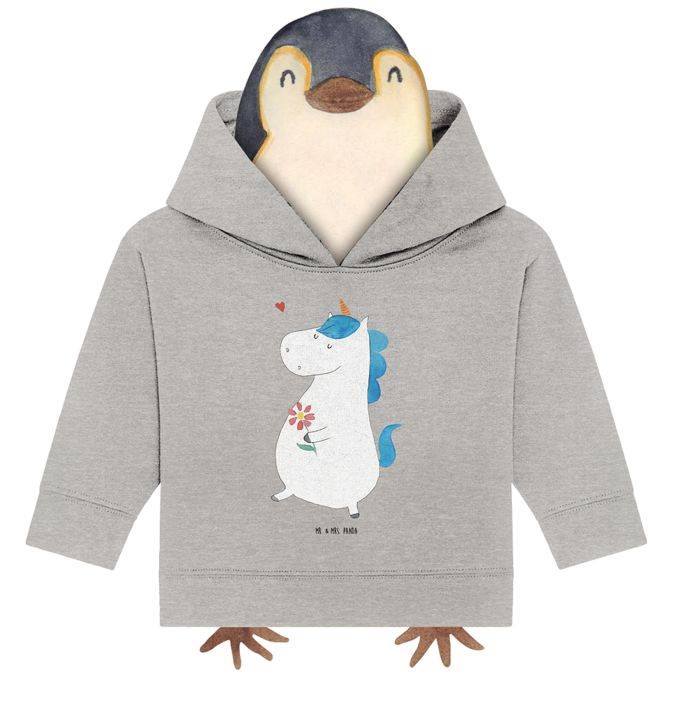 Organic Baby Hoodie Einhorn Spaziergang Baby Kapuzenshirt, Baby Kapuzensweatshirt, Baby Hoodie, Baby Pullover, Einhorn, Einhörner, Einhorn Deko, Pegasus, Unicorn, Glitzer, Blumen, Spaziergang, Motivation, Gute Laune, Freude, Freundin, Mutter, Schwester