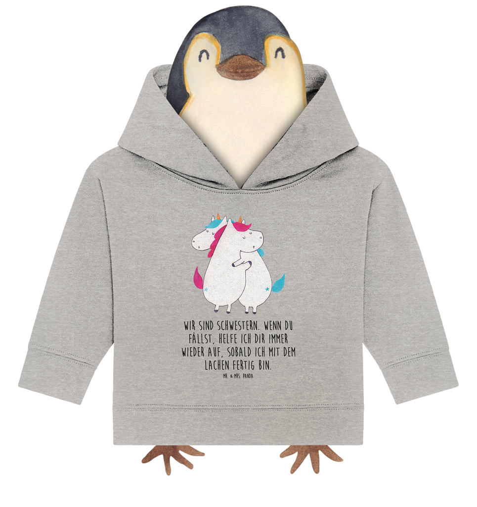 Organic Baby Hoodie Einhörner Umarmen Baby Kapuzenshirt, Baby Kapuzensweatshirt, Baby Hoodie, Baby Pullover, Einhorn, Einhörner, Einhorn Deko, Pegasus, Unicorn, Freundinnen, Freundin, BFF, Schwester, Schwestern, Familie, Geschwister, Sister, Liebe