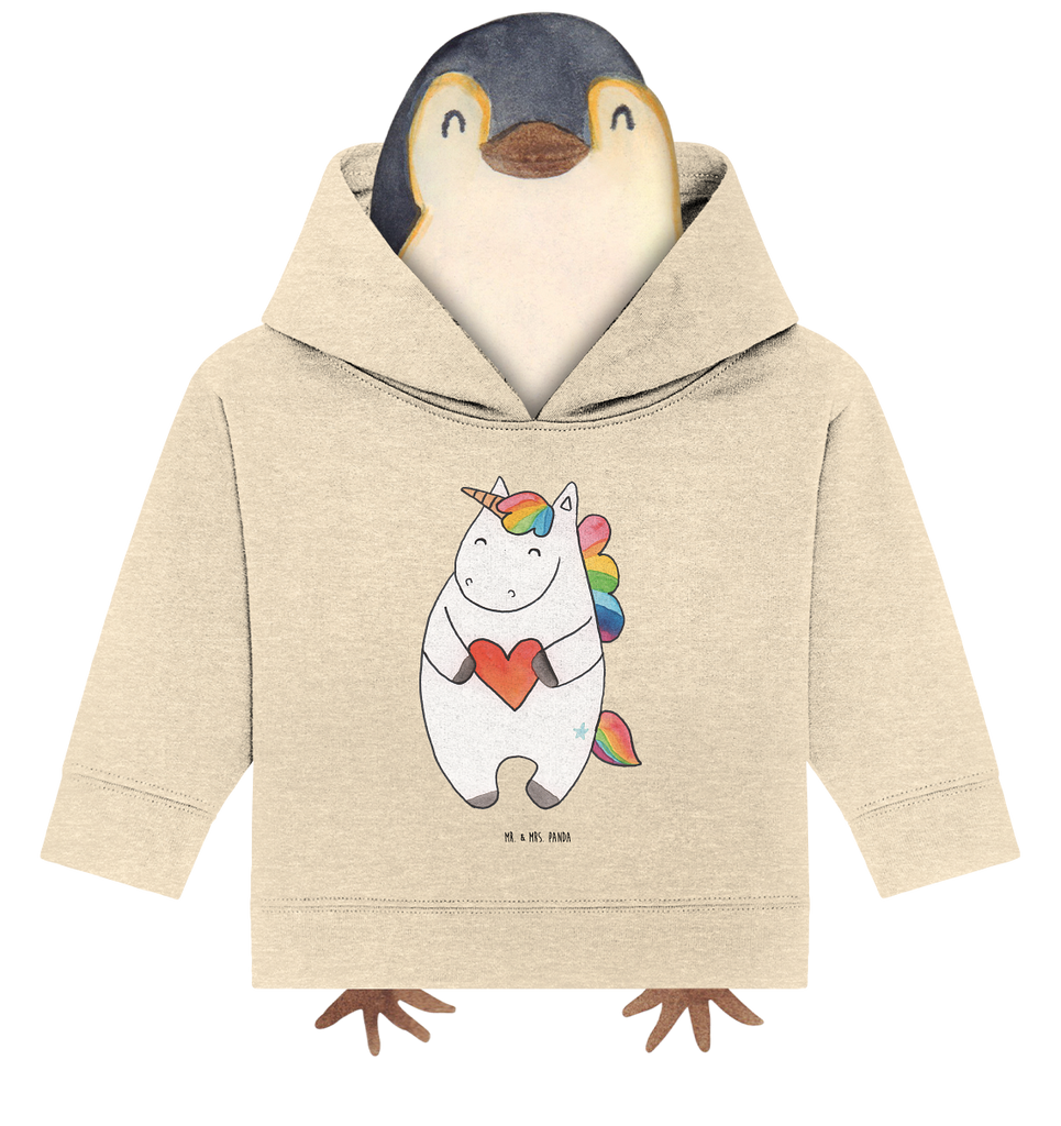 Organic Baby Hoodie Einhorn Herz Baby Kapuzenshirt, Baby Kapuzensweatshirt, Baby Hoodie, Baby Pullover, Einhorn, Einhörner, Einhorn Deko, Pegasus, Unicorn, Herz, schlimm, böse, witzig, lustig, Freundin, anders, bunt