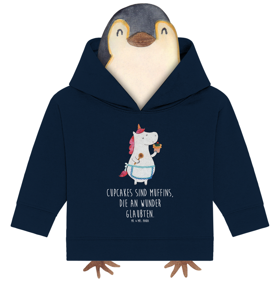 Organic Baby Hoodie Einhorn Küchenfee Baby Kapuzenshirt, Baby Kapuzensweatshirt, Baby Hoodie, Baby Pullover, Einhorn, Einhörner, Einhorn Deko, Pegasus, Unicorn, backen, Muffin, Motivation, Träumer, träumen, Bäckerin, Hobbykoch, Koch, Torte, Kuchen