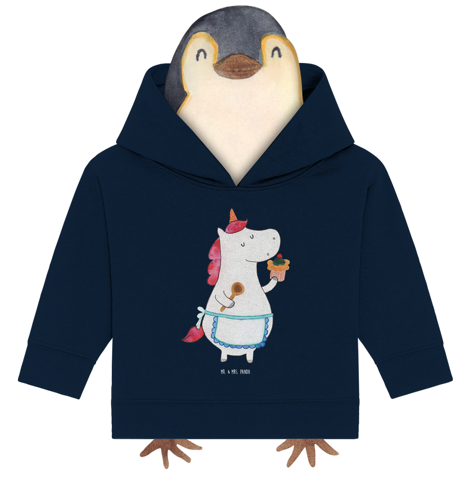 Organic Baby Hoodie Einhorn Küchenfee Baby Kapuzenshirt, Baby Kapuzensweatshirt, Baby Hoodie, Baby Pullover, Einhorn, Einhörner, Einhorn Deko, Pegasus, Unicorn, backen, Muffin, Motivation, Träumer, träumen, Bäckerin, Hobbykoch, Koch, Torte, Kuchen