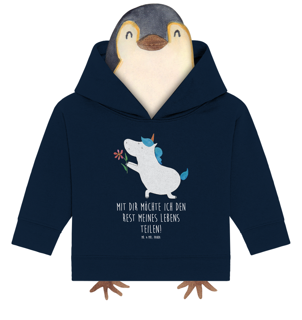 Organic Baby Hoodie Einhorn Blume Baby Kapuzenshirt, Baby Kapuzensweatshirt, Baby Hoodie, Baby Pullover, Einhorn, Einhörner, Einhorn Deko, Pegasus, Unicorn, Liebe, Liebesbeweis, Antrag, Heiratsantrag, Verlobung, Ehepaar, Pärchen, Partner, Freund, Freundin, Ehe, heiraten