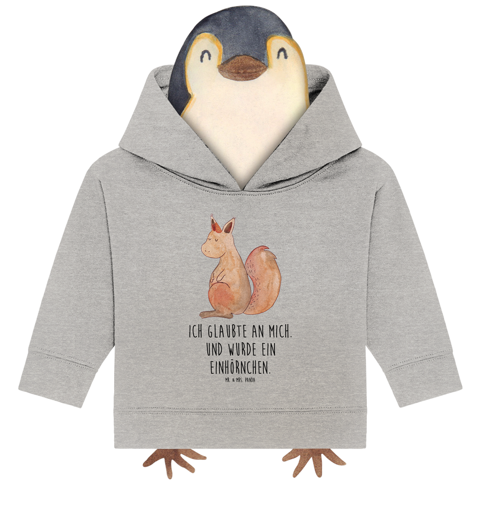 Organic Baby Hoodie Einhörnchen Glaube Baby Kapuzenshirt, Baby Kapuzensweatshirt, Baby Hoodie, Baby Pullover, Einhorn, Einhörner, Einhorn Deko, Pegasus, Unicorn, Einhörnchen, Eichhörnchen, Eichhorn