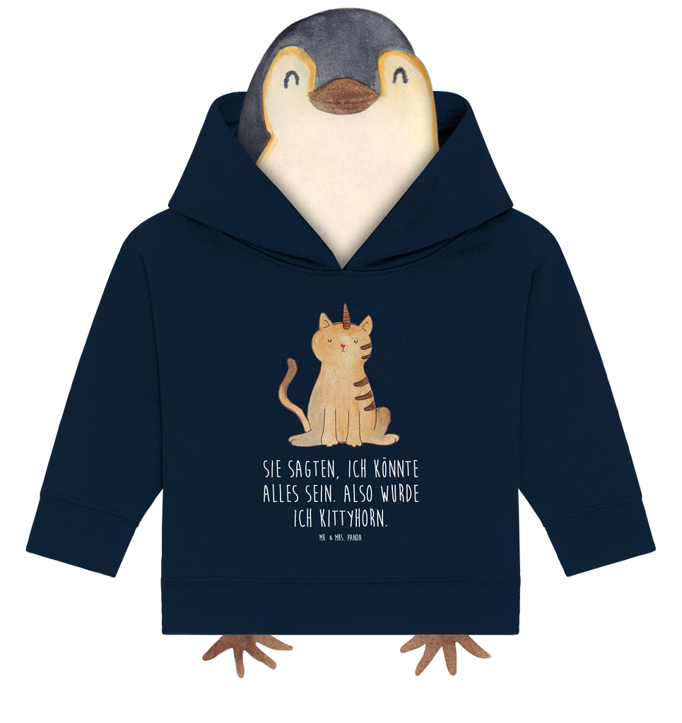 Organic Baby Hoodie Einhorn Katze Baby Kapuzenshirt, Baby Kapuzensweatshirt, Baby Hoodie, Baby Pullover, Einhorn, Einhörner, Einhorn Deko, Pegasus, Unicorn, Katzer, Mieze, Regenbogen, Glitzer, Einhornpower, Erwachsenwerden, Katze, Katzenhorn, Einhornkatze, Kittyhorn