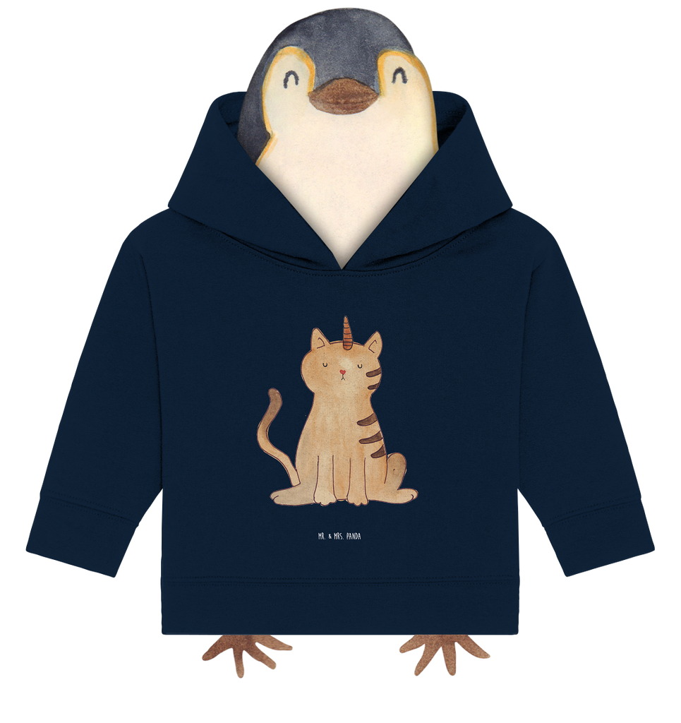 Organic Baby Hoodie Einhorn Katze Baby Kapuzenshirt, Baby Kapuzensweatshirt, Baby Hoodie, Baby Pullover, Einhorn, Einhörner, Einhorn Deko, Pegasus, Unicorn, Katzer, Mieze, Regenbogen, Glitzer, Einhornpower, Erwachsenwerden, Katze, Katzenhorn, Einhornkatze, Kittyhorn