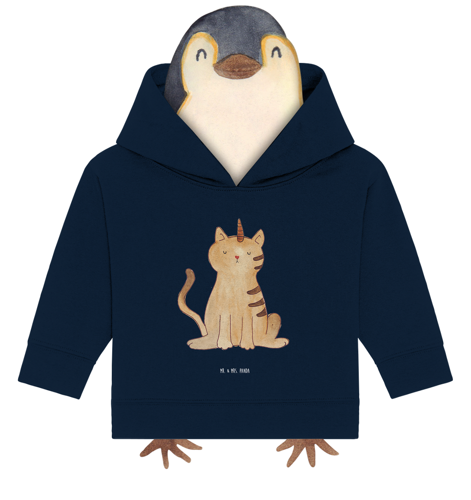 Organic Baby Hoodie Einhorn Katze Baby Kapuzenshirt, Baby Kapuzensweatshirt, Baby Hoodie, Baby Pullover, Einhorn, Einhörner, Einhorn Deko, Pegasus, Unicorn, Katzer, Mieze, Regenbogen, Glitzer, Einhornpower, Erwachsenwerden, Katze, Katzenhorn, Einhornkatze, Kittyhorn