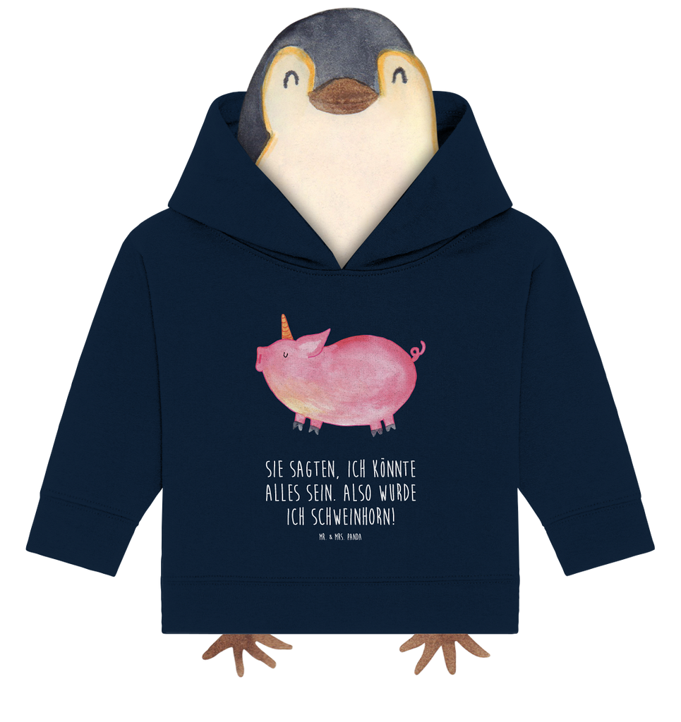 Organic Baby Hoodie Einhorn Schweinhorn Baby Kapuzenshirt, Baby Kapuzensweatshirt, Baby Hoodie, Baby Pullover, Einhorn, Einhörner, Einhorn Deko, Pegasus, Unicorn, Party, Spaß, Schwein, Schweinhorn, Bauer, witzig. lustig, Spruch, geschenk, Pig, Piggy, funny, english, englisch