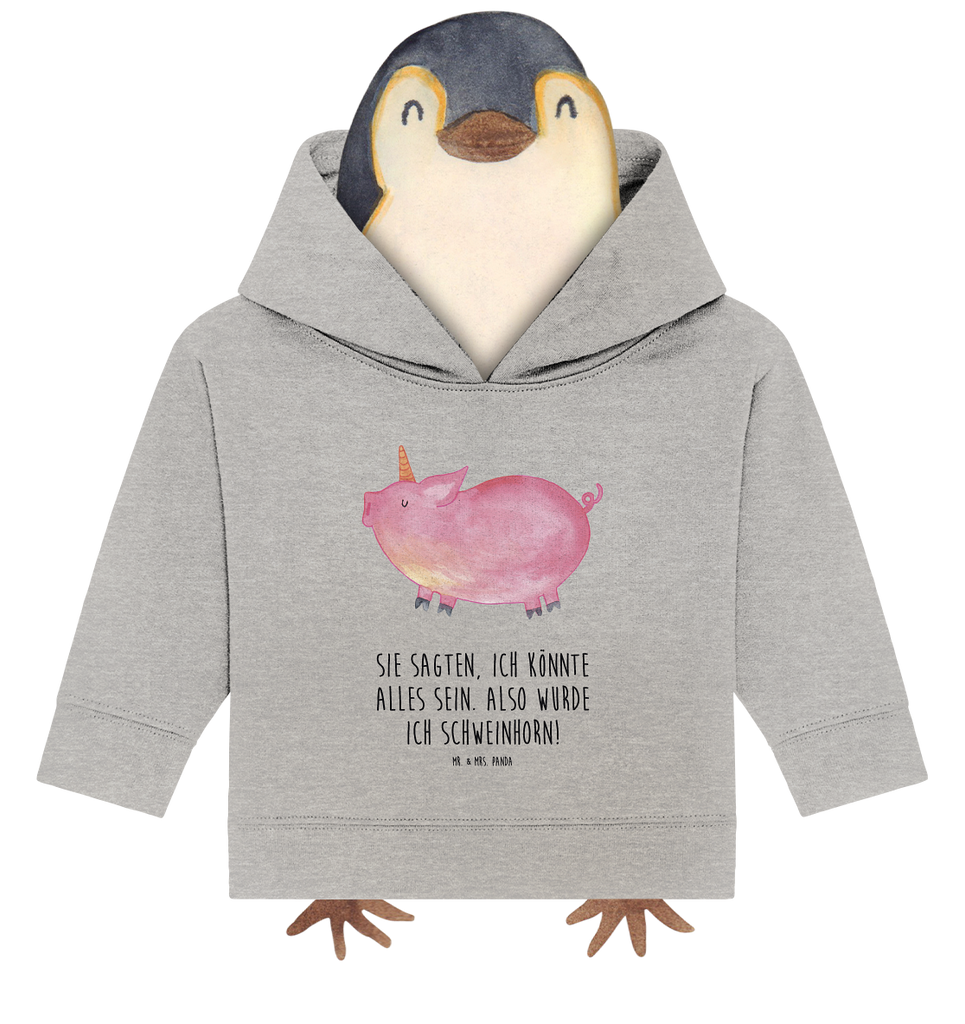 Organic Baby Hoodie Einhorn Schweinhorn Baby Kapuzenshirt, Baby Kapuzensweatshirt, Baby Hoodie, Baby Pullover, Einhorn, Einhörner, Einhorn Deko, Pegasus, Unicorn, Party, Spaß, Schwein, Schweinhorn, Bauer, witzig. lustig, Spruch, geschenk, Pig, Piggy, funny, english, englisch