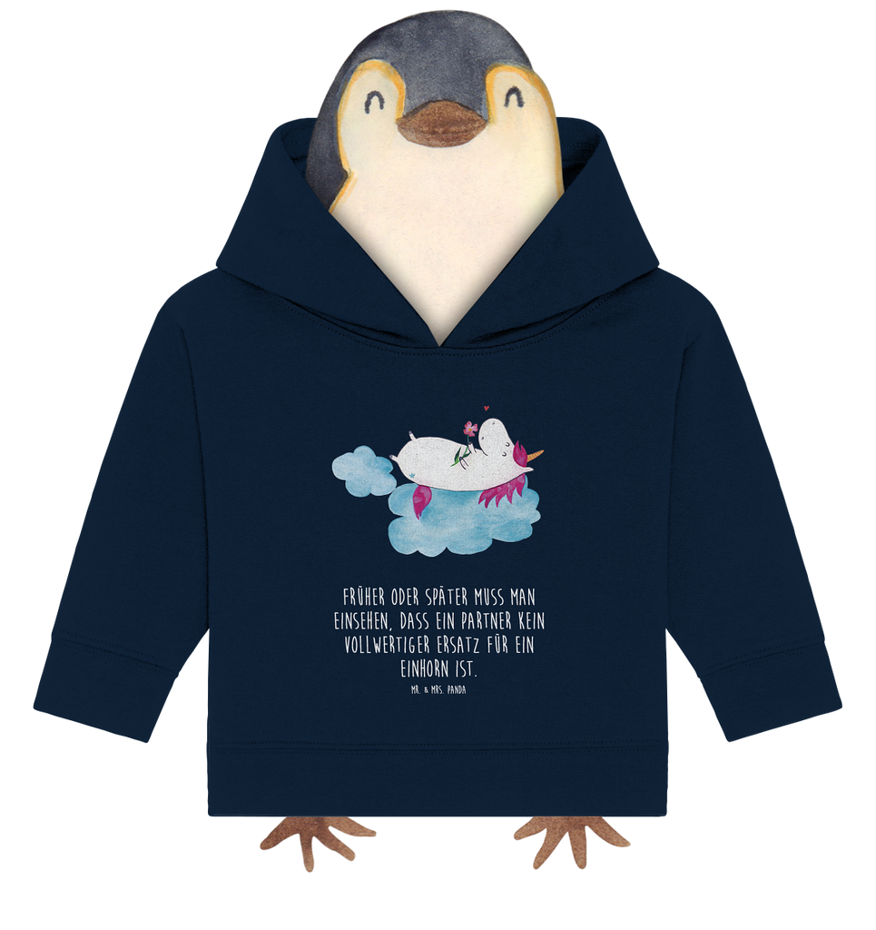 Organic Baby Hoodie Einhorn verliebt auf Wolke Baby Kapuzenshirt, Baby Kapuzensweatshirt, Baby Hoodie, Baby Pullover, Einhorn, Einhörner, Einhorn Deko, Pegasus, Unicorn, verliebt, Liebe, Liebesbeweis, Freundin, Wolke