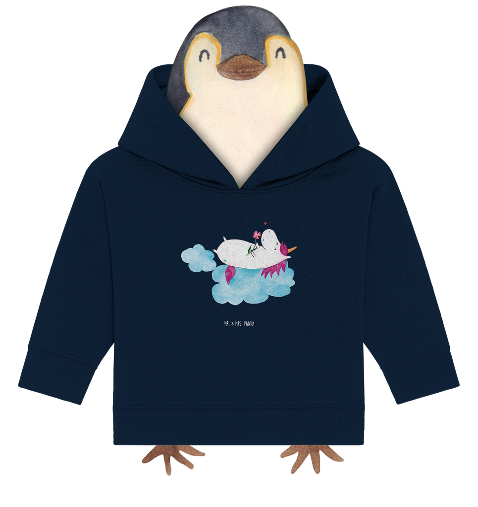 Organic Baby Hoodie Einhorn verliebt auf Wolke Baby Kapuzenshirt, Baby Kapuzensweatshirt, Baby Hoodie, Baby Pullover, Einhorn, Einhörner, Einhorn Deko, Pegasus, Unicorn, verliebt, Liebe, Liebesbeweis, Freundin, Wolke