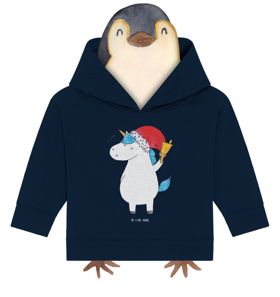 Organic Baby Hoodie Einhorn Weihnachtsmann Baby Kapuzenshirt, Baby Kapuzensweatshirt, Baby Hoodie, Baby Pullover, Einhorn, Einhörner, Einhorn Deko, Pegasus, Unicorn, Gin, Schokolade, Schoki, Weihnachten, Weihnachtsmann, Nikolaus, Wunschzettel, Wunschliste, Feenstaub