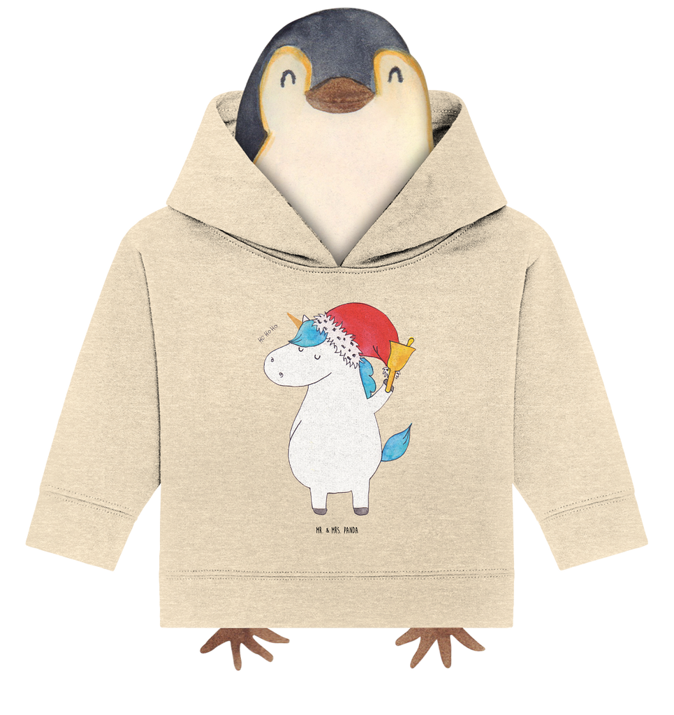 Organic Baby Hoodie Einhorn Weihnachtsmann Baby Kapuzenshirt, Baby Kapuzensweatshirt, Baby Hoodie, Baby Pullover, Einhorn, Einhörner, Einhorn Deko, Pegasus, Unicorn, Gin, Schokolade, Schoki, Weihnachten, Weihnachtsmann, Nikolaus, Wunschzettel, Wunschliste, Feenstaub