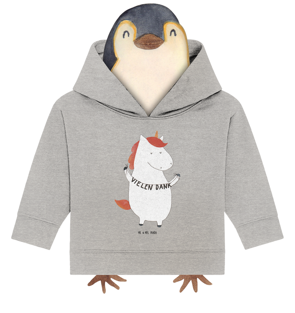 Organic Baby Hoodie Einhorn Vielen Dank Baby Kapuzenshirt, Baby Kapuzensweatshirt, Baby Hoodie, Baby Pullover, Einhorn, Einhörner, Einhorn Deko, Pegasus, Unicorn, Danke, vielen Dank, Dankeschön, Danksagung