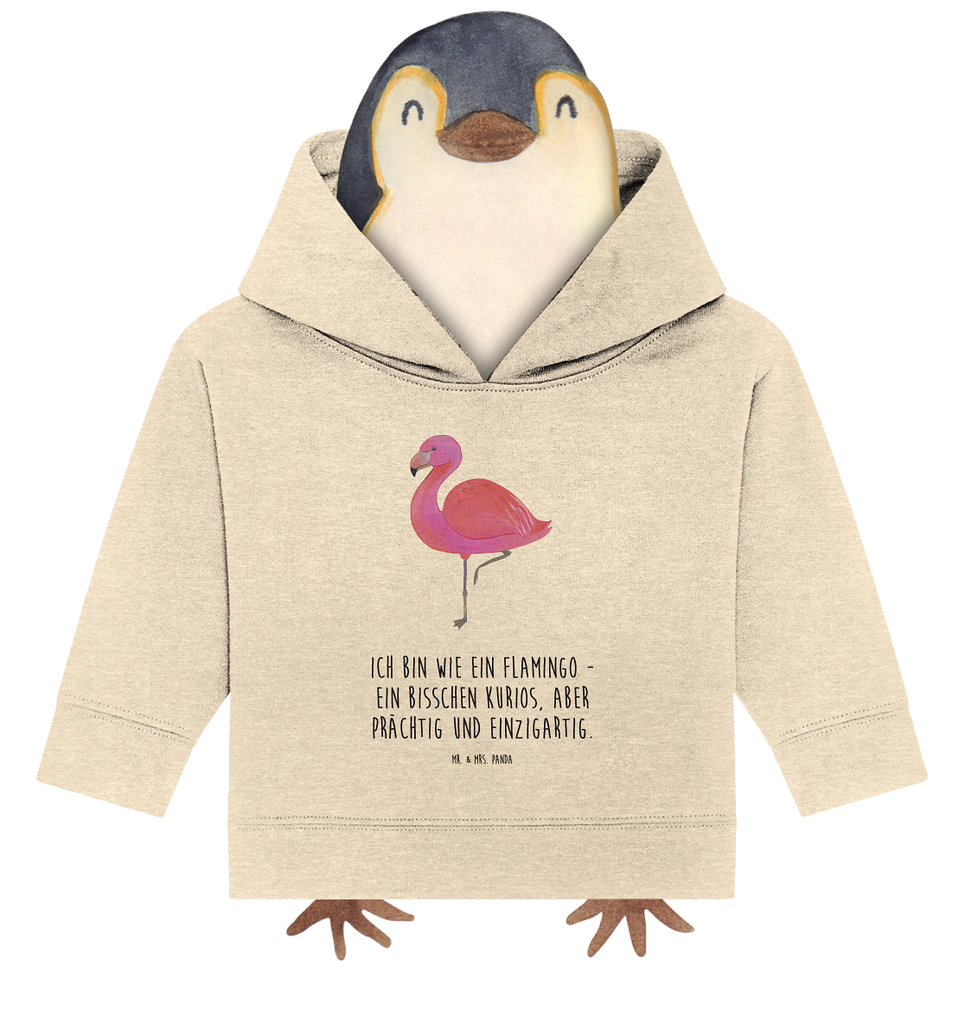 Organic Baby Hoodie Flamingo classic Bio, Baby Kapuzenshirt, Baby Kapuzensweatshirt, Baby Hoodie, Baby Pullover, Flamingo, Einzigartig, Selbstliebe, Stolz, ich, für mich, Spruch, Freundin, Freundinnen, Außenseiter, Sohn, Tochter, Geschwister