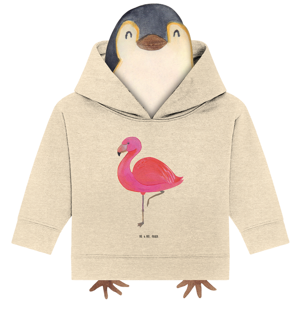 Organic Baby Hoodie Flamingo classic Bio, Baby Kapuzenshirt, Baby Kapuzensweatshirt, Baby Hoodie, Baby Pullover, Flamingo, Einzigartig, Selbstliebe, Stolz, ich, für mich, Spruch, Freundin, Freundinnen, Außenseiter, Sohn, Tochter, Geschwister