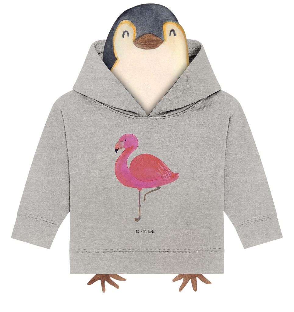 Organic Baby Hoodie Flamingo classic Bio, Baby Kapuzenshirt, Baby Kapuzensweatshirt, Baby Hoodie, Baby Pullover, Flamingo, Einzigartig, Selbstliebe, Stolz, ich, für mich, Spruch, Freundin, Freundinnen, Außenseiter, Sohn, Tochter, Geschwister