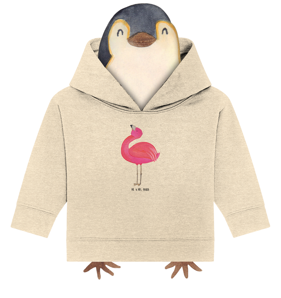 Organic Baby Hoodie Flamingo stolz Baby Kapuzenshirt, Baby Kapuzensweatshirt, Baby Hoodie, Baby Pullover, Flamingo, stolz, Freude, Selbstliebe, Selbstakzeptanz, Freundin, beste Freundin, Tochter, Mama, Schwester