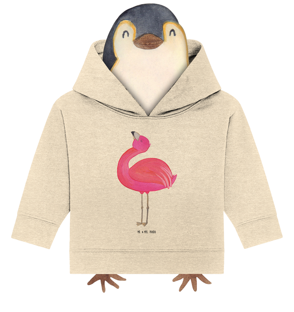 Organic Baby Hoodie Flamingo stolz Baby Kapuzenshirt, Baby Kapuzensweatshirt, Baby Hoodie, Baby Pullover, Flamingo, stolz, Freude, Selbstliebe, Selbstakzeptanz, Freundin, beste Freundin, Tochter, Mama, Schwester