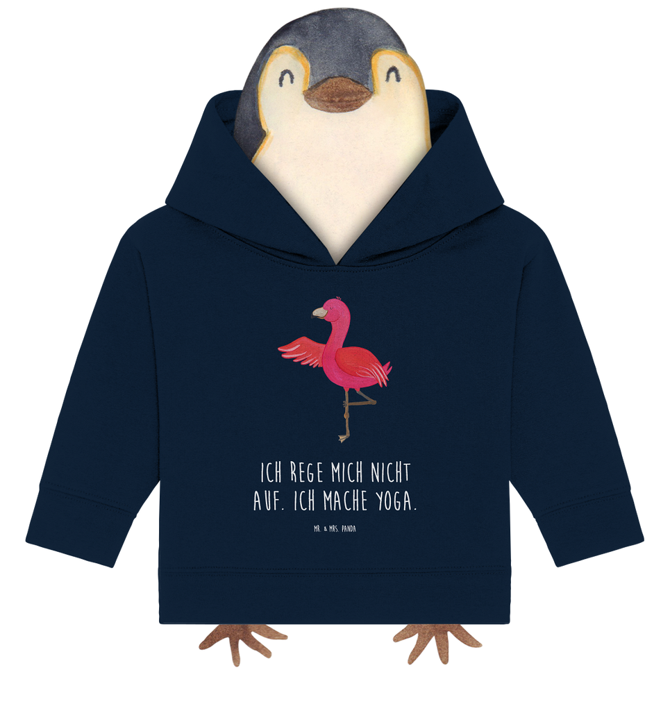 Organic Baby Hoodie Flamingo Yoga Baby Kapuzenshirt, Baby Kapuzensweatshirt, Baby Hoodie, Baby Pullover, Flamingo, Vogel, Yoga, Namaste, Achtsamkeit, Yoga-Übung, Entspannung, Ärger, Aufregen, Tiefenentspannung