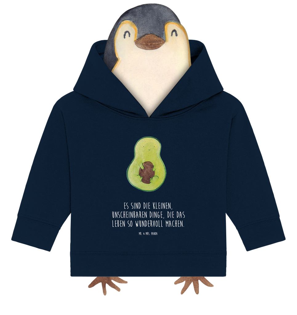 Organic Baby Hoodie Avocado mit Kern Baby Kapuzenshirt, Baby Kapuzensweatshirt, Baby Hoodie, Baby Pullover, Avocado, Veggie, Vegan, Gesund, Avokado, Avocadokern, Kern, Pflanze, Spruch Leben