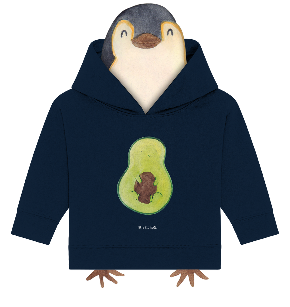 Organic Baby Hoodie Avocado mit Kern Baby Kapuzenshirt, Baby Kapuzensweatshirt, Baby Hoodie, Baby Pullover, Avocado, Veggie, Vegan, Gesund, Avokado, Avocadokern, Kern, Pflanze, Spruch Leben
