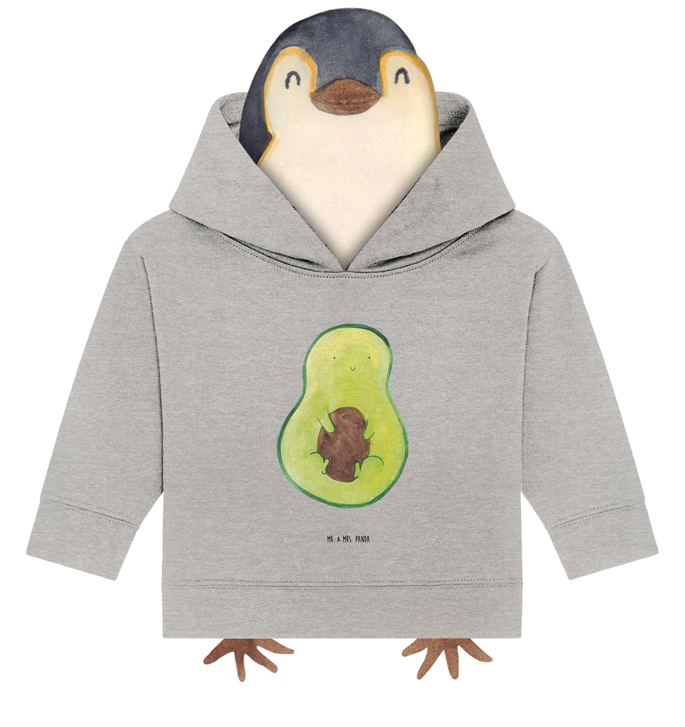 Organic Baby Hoodie Avocado mit Kern Baby Kapuzenshirt, Baby Kapuzensweatshirt, Baby Hoodie, Baby Pullover, Avocado, Veggie, Vegan, Gesund, Avokado, Avocadokern, Kern, Pflanze, Spruch Leben