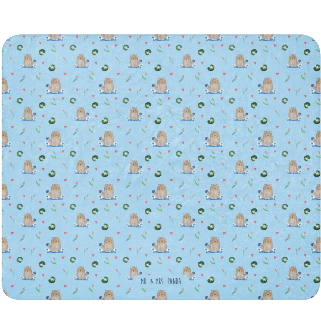 Sherpa Kuscheldecke Otter mit Stein Otter, Fischotter, Seeotter, Otter Seeotter See Otter