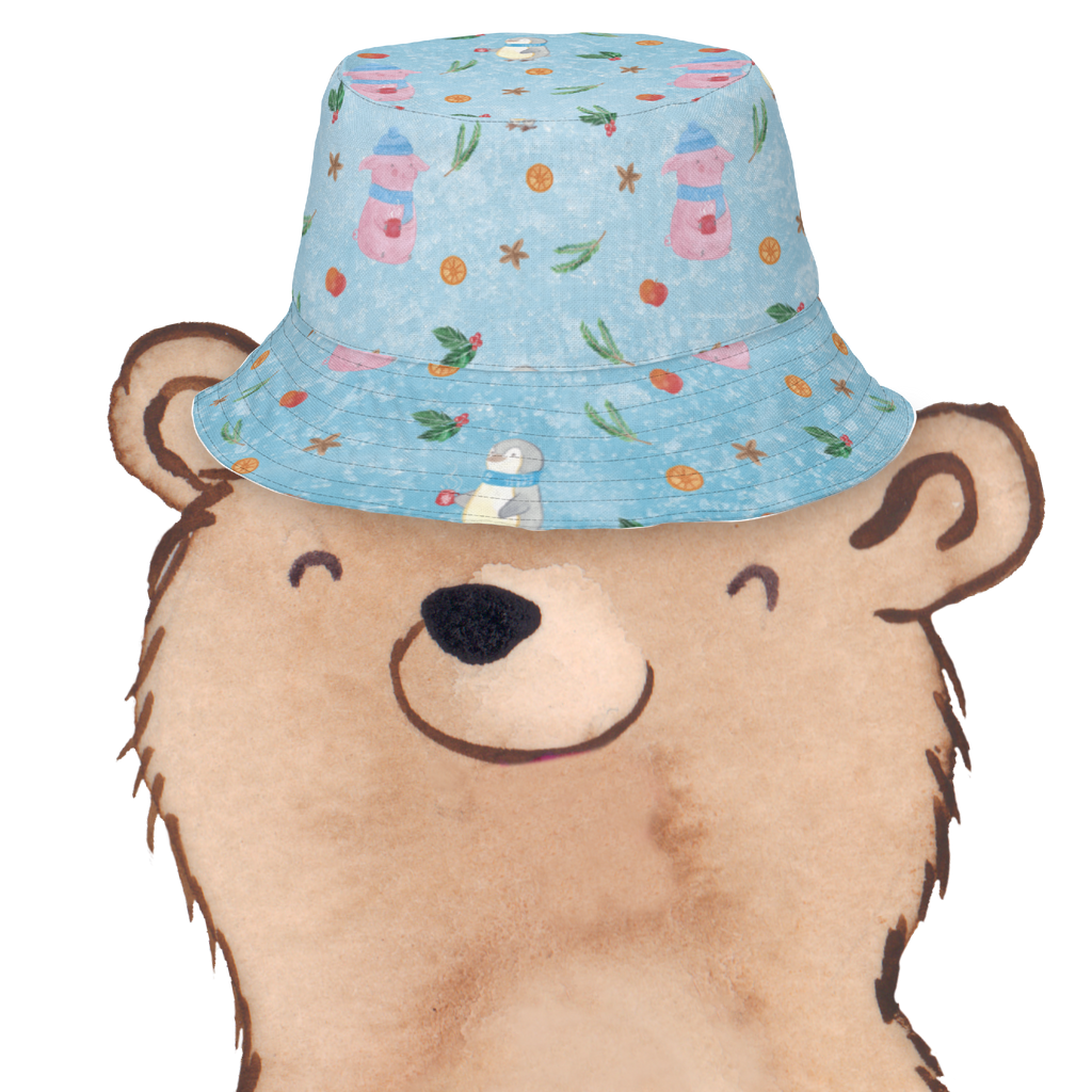 Sonnenhut Glühschwein Sonnenhut, Sommerhut, Fischerhut, Anglerhut, Wendehut, Wendecap, Wendemütze, Sonnenmütze, zweifarbiger Hut, Strandhut, Freizeithut, Outdoorhut, Winter, Weihnachten, Weihnachtsdeko, Nikolaus, Advent, Heiligabend, Wintermotiv, Glühschwein, Glühwein, Weihnachtsmarkt, Punsch