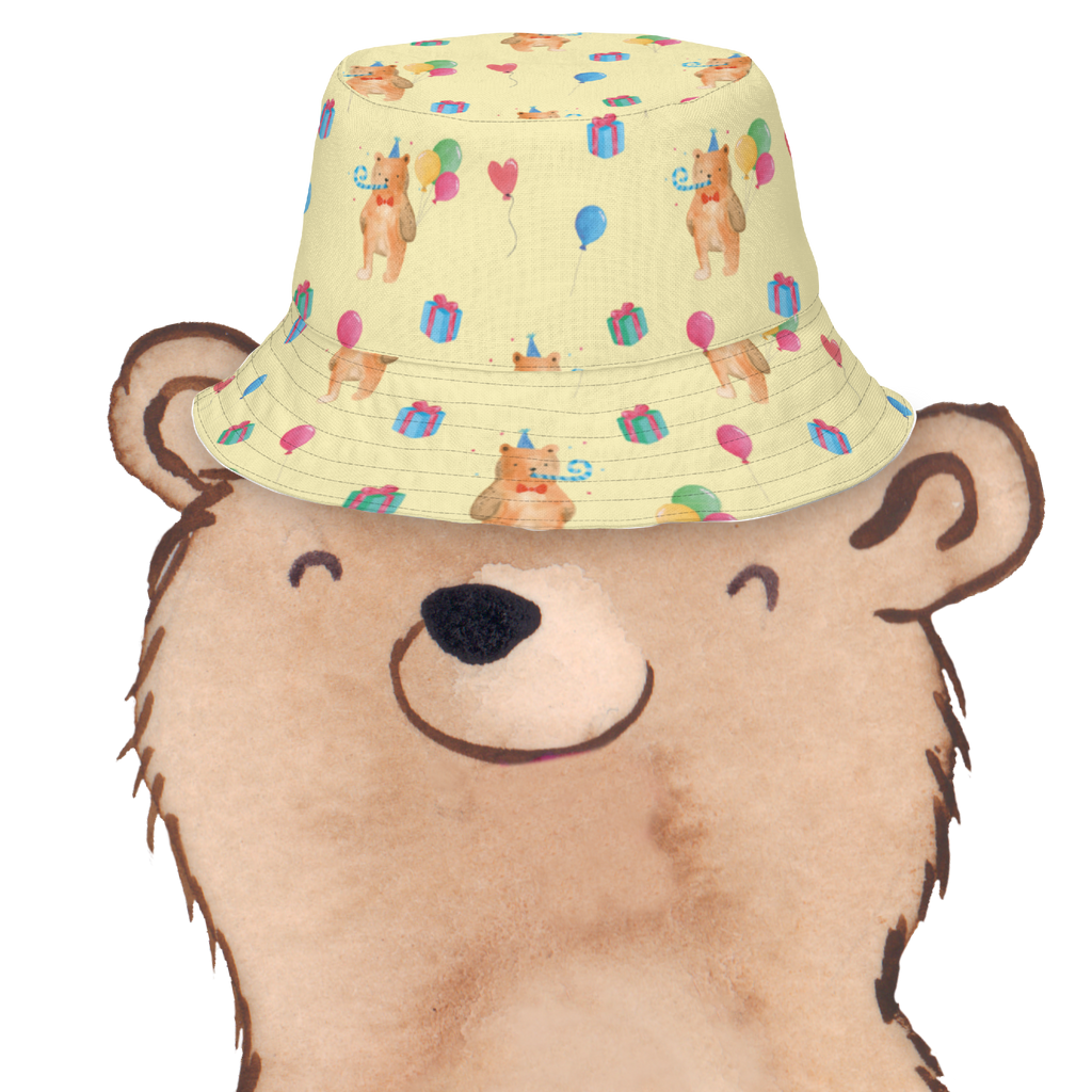 Sonnenhut Birthday Bär Sonnenhut, Sommerhut, Fischerhut, Anglerhut, Wendehut, Wendecap, Wendemütze, Sonnenmütze, zweifarbiger Hut, Strandhut, Freizeithut, Outdoorhut, Bär, Teddy, Teddybär, Happy Birthday, Alles Gute, Glückwunsch, Geburtstag