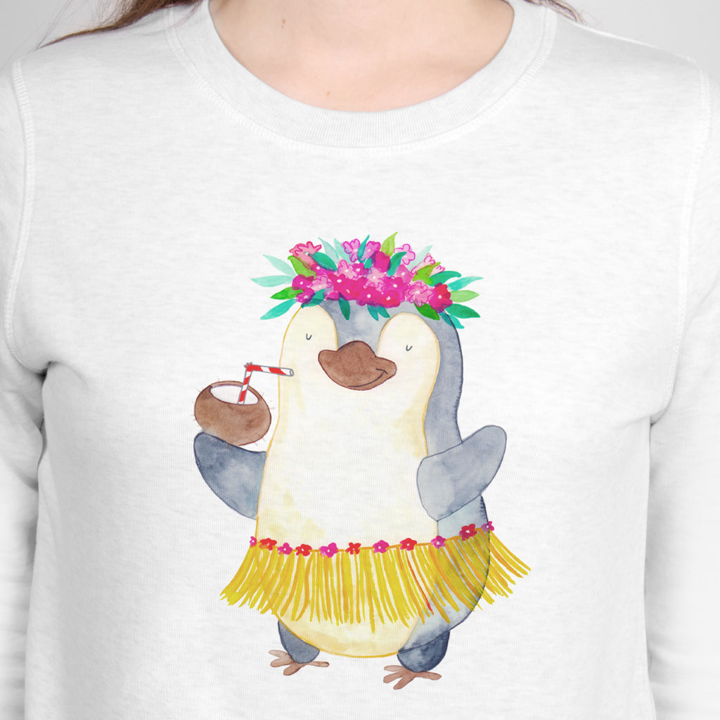 Größe XL Kleid Pinguin Aloha Das Leben ist schön! Kleid, Winterkleid, Langarm Kleid, Baumwollkleid, Stoffkleid, Sweatkleid, Pinguin