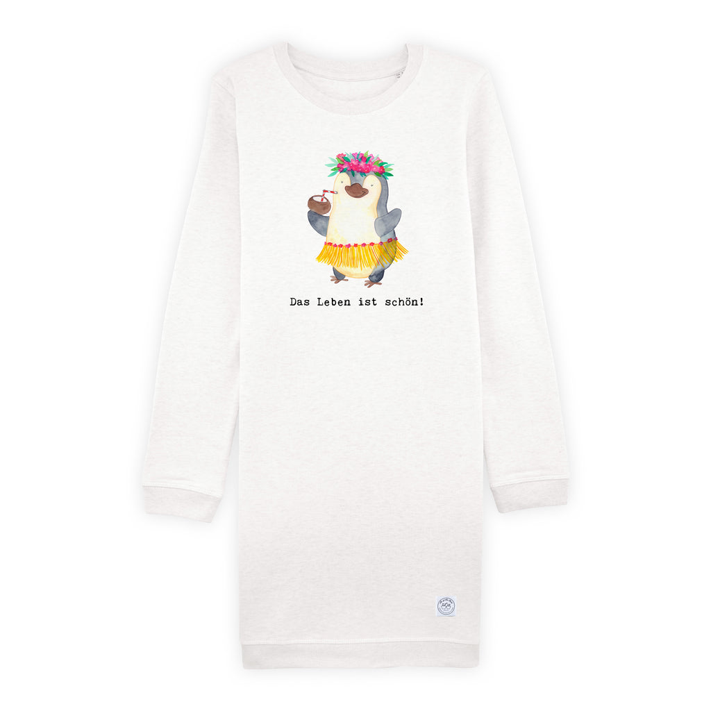 Größe XL Kleid Pinguin Aloha Das Leben ist schön! Kleid, Winterkleid, Langarm Kleid, Baumwollkleid, Stoffkleid, Sweatkleid, Pinguin