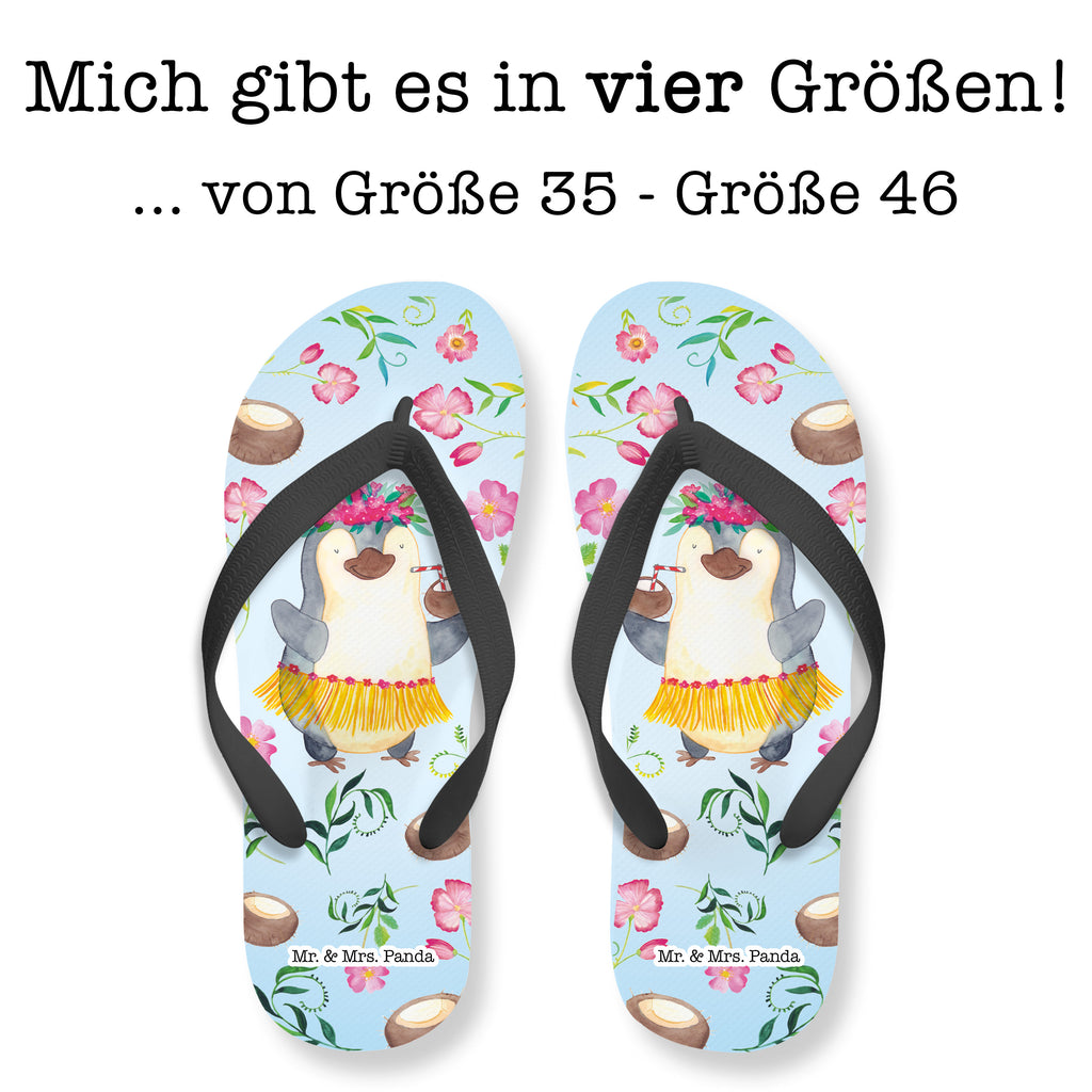 Badelatschen Größe 44-46 Pinguin Kokosnuss Pinguin, Aloha, Hawaii, Urlaub, Kokosnuss, Pinguine