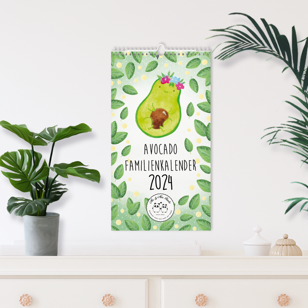 Familienkalender 2024 Avocado Collection Familienplaner, Kalender, Jahreskalender, Terminplaner, Kalender mit Feiertagen, Avocado, Veggie, Vegan, Gesund