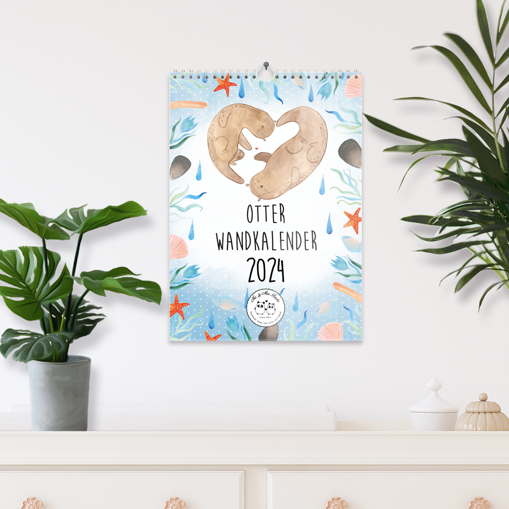 A3 Wandkalender 2024 Otter Collection Wandkalender, Kalender, Jahreskalender, Terminplaner, Wand, Jahresplaner, Otter, Fischotter, Seeotter