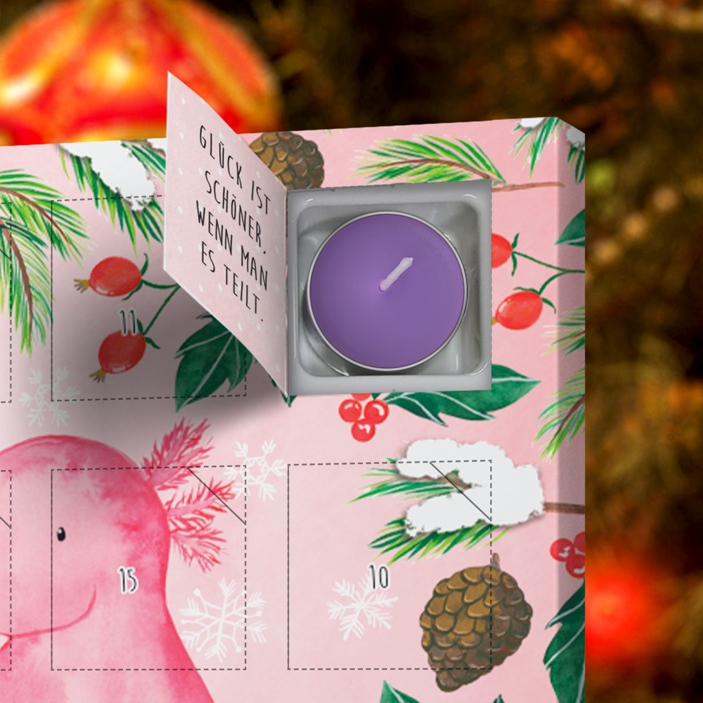Duftkerzen Adventskalender Axolotl Glücklich Adventskalender, Duftkerzen, Teelichter, Kalender, 2021, Winter, Weihnachten, Weihnachtsdeko, Nikolaus, Advent, Heiligabend, Wintermotiv