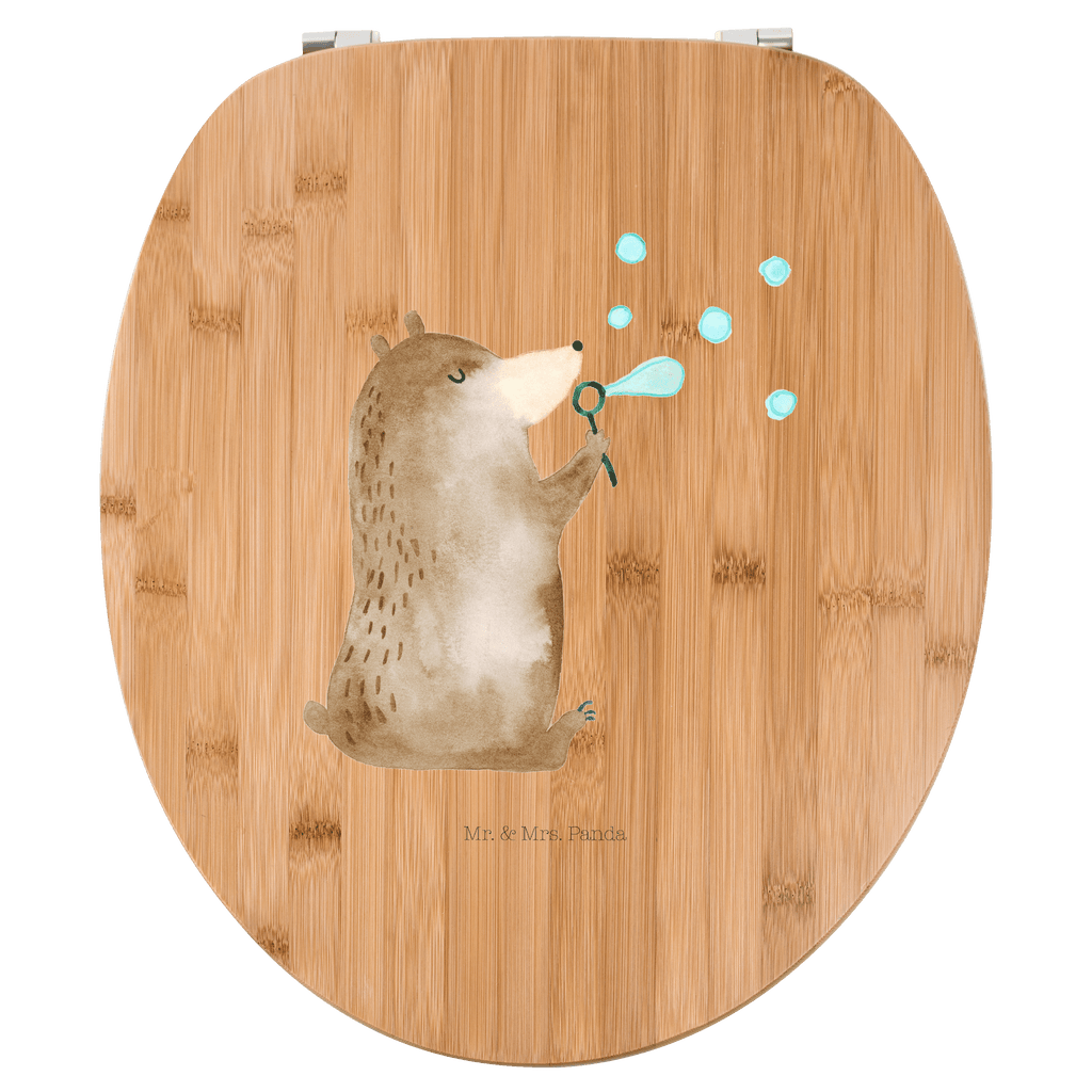 Motiv WC Sitz Bär Seifenblasen Klobrille, Klodeckel, Toilettendeckel, WC-Sitz, Toilette, Bär, Teddy, Teddybär, Seifenblasen Bär Lustig Sein Glücklich Traurig Happy