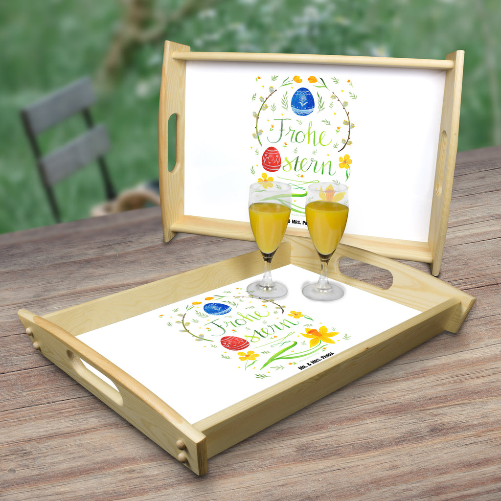 Serviertablett Frohe Ostern Tablett, Holztablett, Küchentablett, Dekotablett, Frühstückstablett, Ostern, Osterhase, Ostergeschenke, Osternest, Osterdeko, Geschenk zu Ostern, Frohe Ostern, Ostergrüße, Osterblume, Osterei, bemalte Ostereier, Weidenkätzchen. Lettering