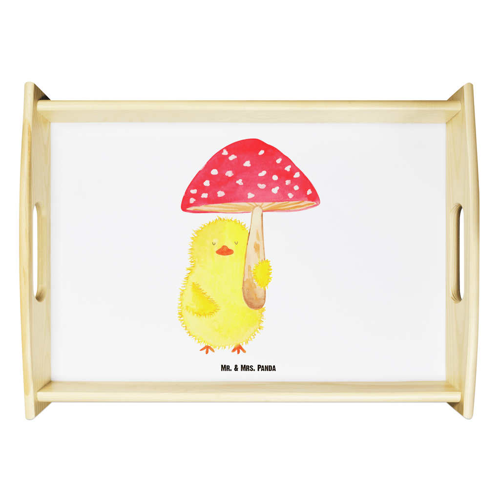 Serviertablett Küken Fliegenpilz Tablett, Holztablett, Küchentablett, Dekotablett, Frühstückstablett, Ostern, Osterhase, Ostergeschenke, Osternest, Osterdeko, Geschenk zu Ostern, Küken, Fliegenpilz, Glückspilz, Frohe Ostern, Ostergrüße