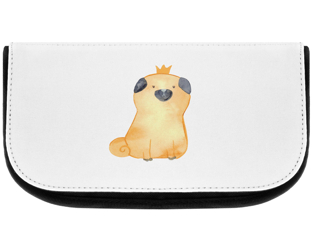 Kosmetiktasche Mops Krone Kosmetikbeutel, Kulturtasche, Kulturbeutel, Schminktasche, Make-Up Tasche, Hund, Hundemotiv, Haustier, Hunderasse, Tierliebhaber, Hundebesitzer, Sprüche, Mops, allergisch, kinderlos, Hausregel, Hundebesitzer. Spruch, lustig