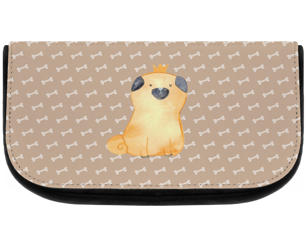 Kosmetiktasche Mops Krone Kosmetikbeutel, Kulturtasche, Kulturbeutel, Schminktasche, Make-Up Tasche, Hund, Hundemotiv, Haustier, Hunderasse, Tierliebhaber, Hundebesitzer, Sprüche, Mops, allergisch, kinderlos, Hausregel, Hundebesitzer. Spruch, lustig
