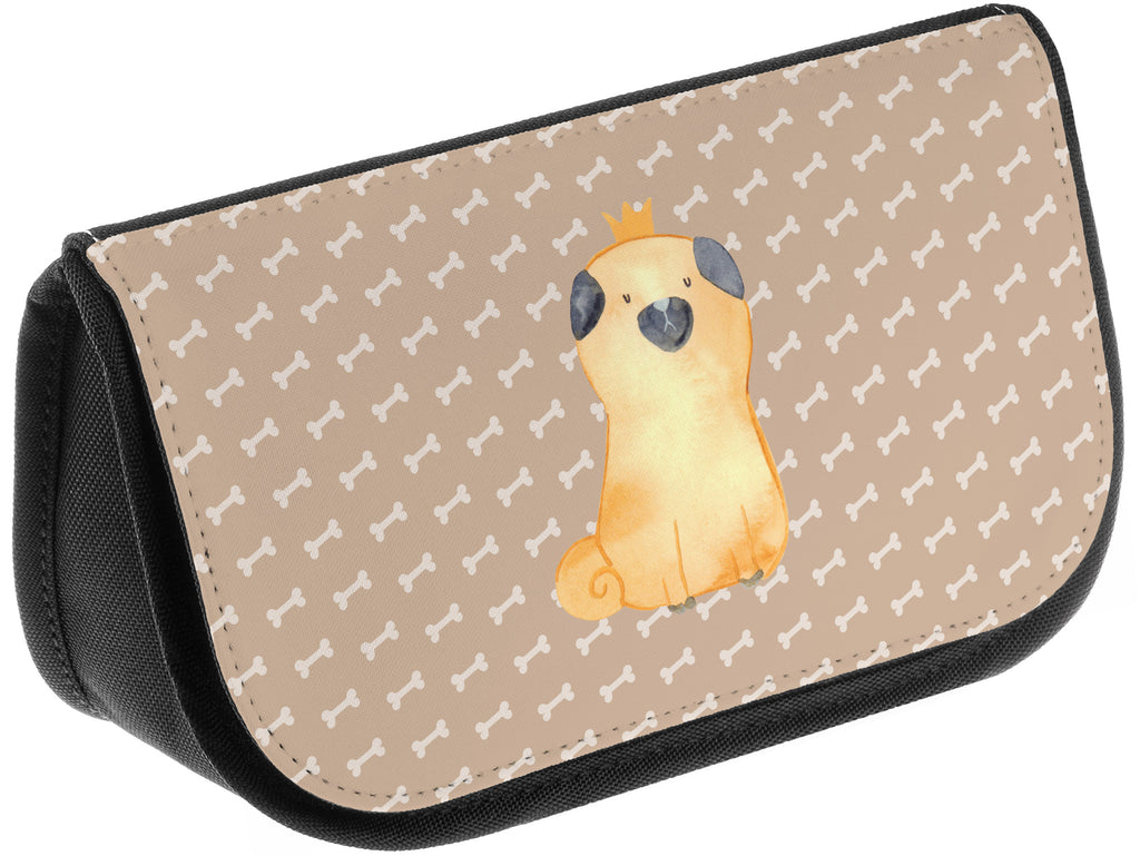 Kosmetiktasche Mops Krone Kosmetikbeutel, Kulturtasche, Kulturbeutel, Schminktasche, Make-Up Tasche, Hund, Hundemotiv, Haustier, Hunderasse, Tierliebhaber, Hundebesitzer, Sprüche, Mops, allergisch, kinderlos, Hausregel, Hundebesitzer. Spruch, lustig