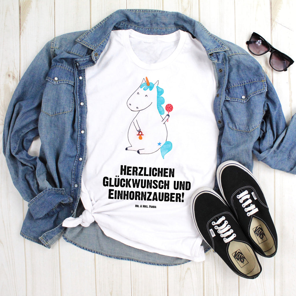 Größe L T-Shirt Einhorn Baby T-Shirt, Shirt, Tshirt, Lustiges T-Shirt, T-Shirt mit Spruch, Party, Junggesellenabschied, Jubiläum, Geburstag, Herrn, Damen, Männer, Frauen, Schlafshirt, Nachthemd, Sprüche, Einhorn, Einhörner, Einhorn Deko, Pegasus, Unicorn, Mutter, Geburt, Geburtstag, erstes Kind, Baby, Babyglück, Nachwuchs, Eltern, Kind, Schnuller