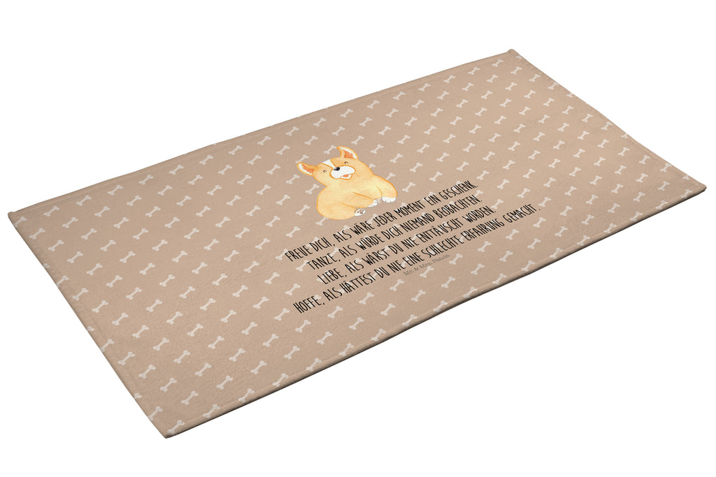 50 x 100 Handtuch Corgie Handtuch, Badehandtuch, Badezimmer, Handtücher, groß, Kinder, Baby, Hund, Hundemotiv, Haustier, Hunderasse, Tierliebhaber, Hundebesitzer, Sprüche, Corgie, Welsh Corgie Pembroke, britisch, Motivation, Spruch, Hundespruch, Lebensfreude