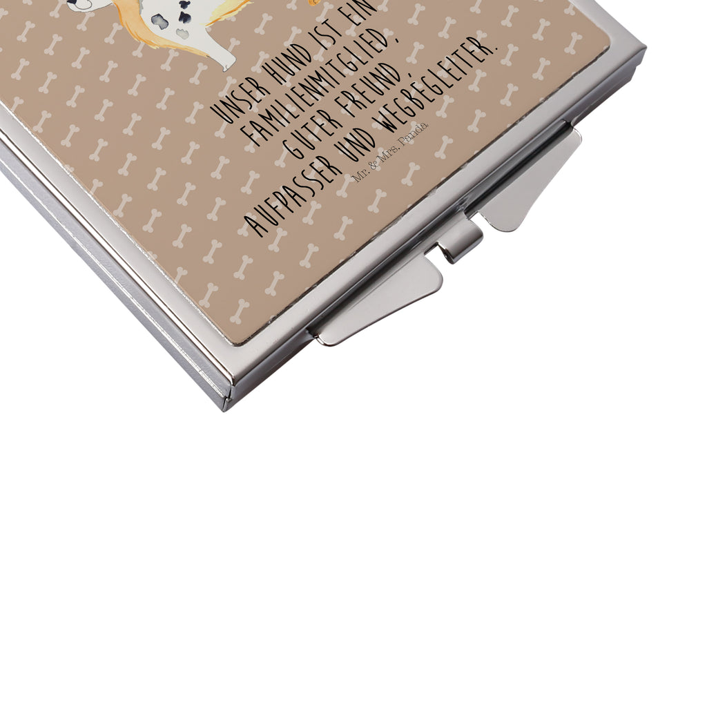 Handtaschenspiegel quadratisch Australien Shepherd Spiegel, Handtasche, Quadrat, silber, schminken, Schminkspiegel, Hund, Hundemotiv, Haustier, Hunderasse, Tierliebhaber, Hundebesitzer, Sprüche, Australien Shepherd, Shepherd, Hundeliebe, Familienhund, Spruch