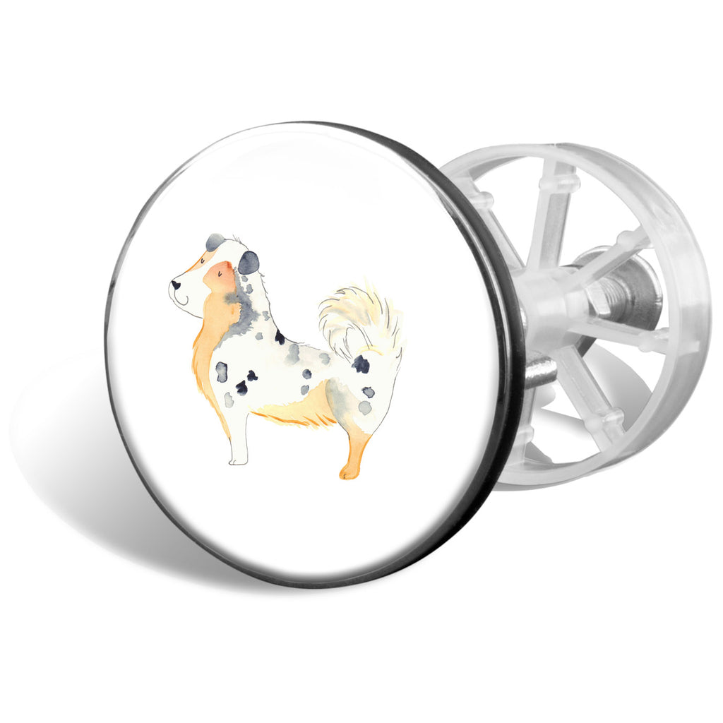 Waschbecken Stöpsel Australien Shepherd Abflussstöpsel, Stöpsel, Waschbecken, Ablaufgarnitur, Waschbecken Stopfen, Hund, Hundemotiv, Haustier, Hunderasse, Tierliebhaber, Hundebesitzer, Sprüche, Australien Shepherd, Shepherd, Hundeliebe, Familienhund, Spruch