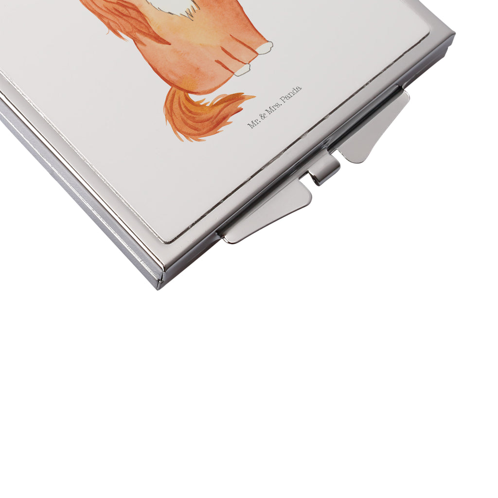 Handtaschenspiegel quadratisch Cavalier King Charles Spaniel Spiegel, Handtasche, Quadrat, silber, schminken, Schminkspiegel, Hund, Hundemotiv, Haustier, Hunderasse, Tierliebhaber, Hundebesitzer, Sprüche, Cavalier King Charles Spaniel, Cockerspaniel, Spaniel, Spruch, schönster Hund