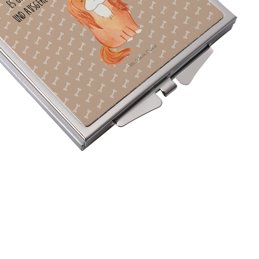 Handtaschenspiegel quadratisch Cavalier King Charles Spaniel Spiegel, Handtasche, Quadrat, silber, schminken, Schminkspiegel, Hund, Hundemotiv, Haustier, Hunderasse, Tierliebhaber, Hundebesitzer, Sprüche, Cavalier King Charles Spaniel, Cockerspaniel, Spaniel, Spruch, schönster Hund