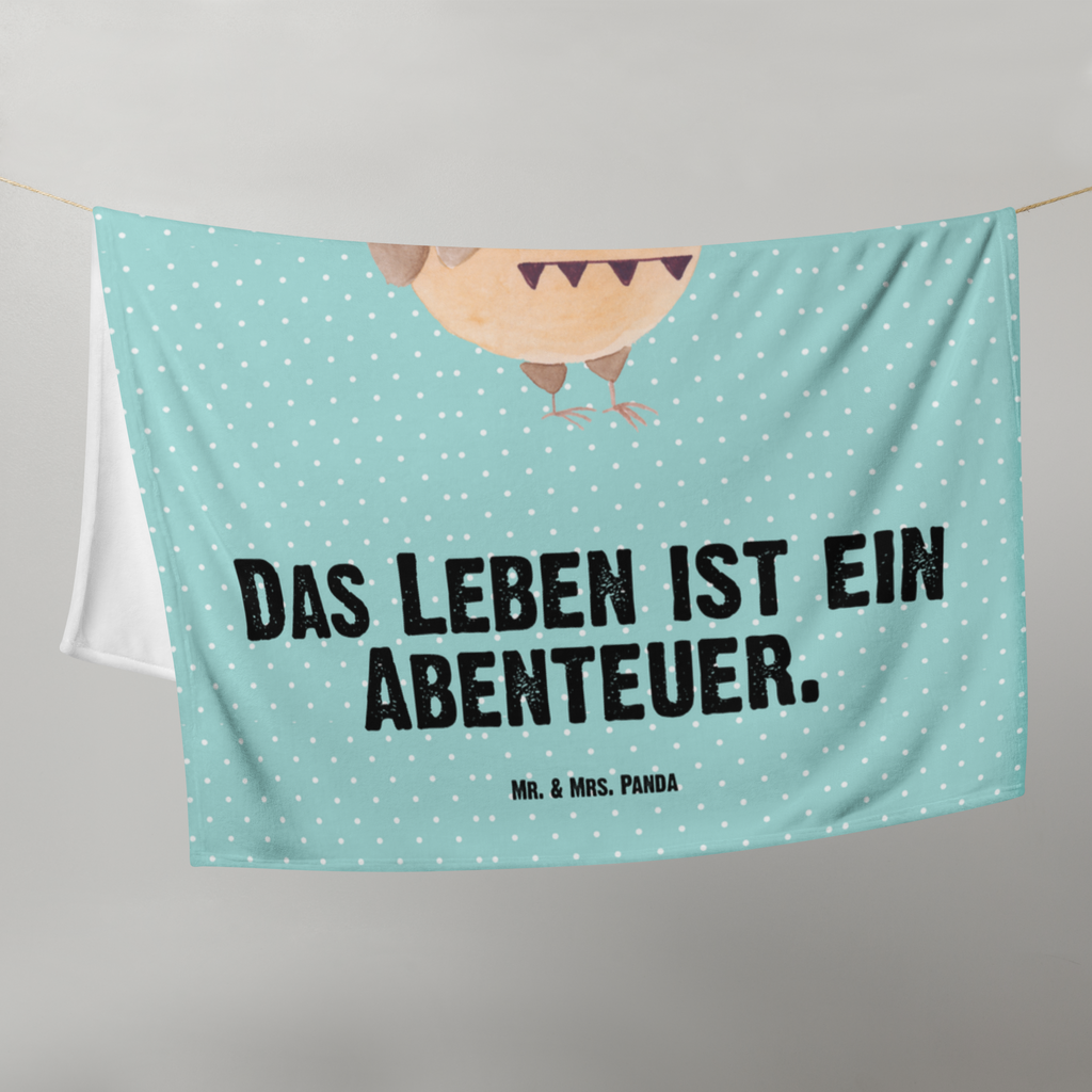Babydecke Eule Federschmuck Babydecke, Babygeschenk, Geschenk Geburt, Babyecke Kuscheldecke, Krabbeldecke, Eule, Eule Deko, Owl, Das Leben ist ein Abenteuer, Reisespruch, Federschmuck, Dekoration