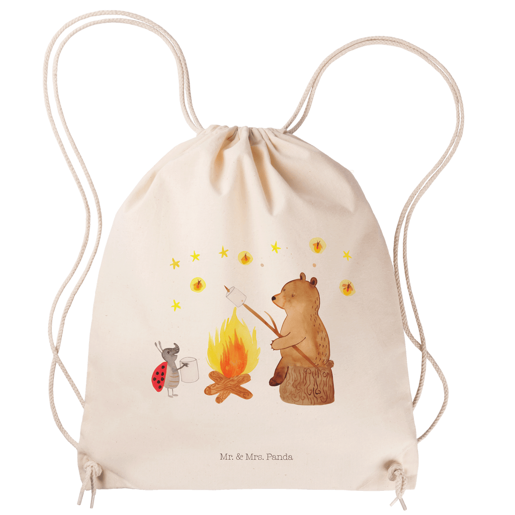 Sportbeutel Bär & Marienkäfer Lagerfeuer Turnbeutel, Beutel, Sporttasche, Tasche, Stoffbeutel, Bär, Teddy, Teddybär, Lagerfeuer